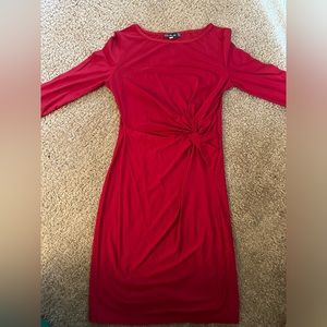 Slim fit side knot dress